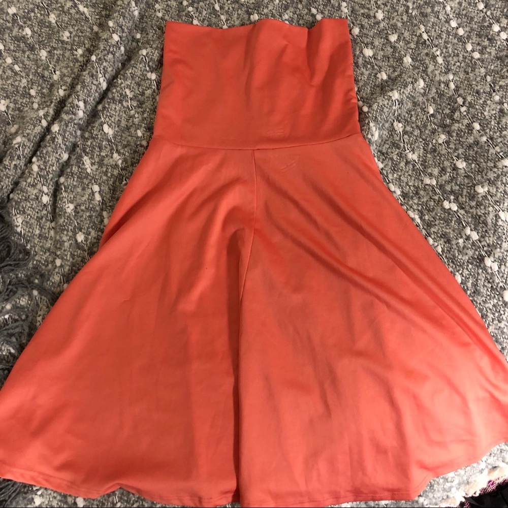 Strapless skater dress